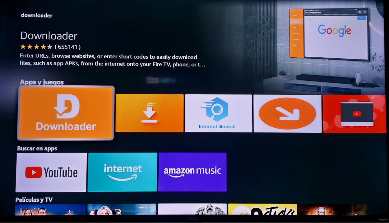 Instalar Downloader en Firestick